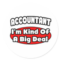 Accountant...Big Deal Round Stickers
