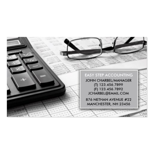 Accountant Business Card (front side)