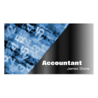 Accountant Business Card Black & Blue Numbers