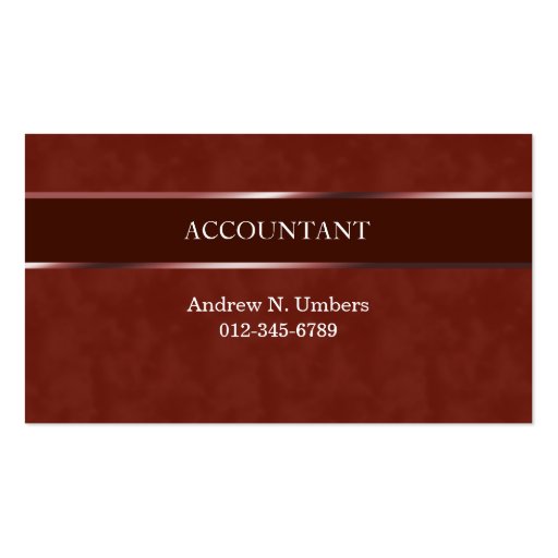 Accountant Business Card Shiny Stripe (front side)