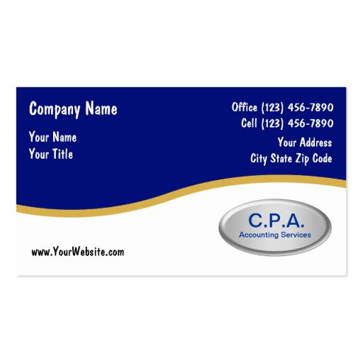 Accountant Business Cards (front side)