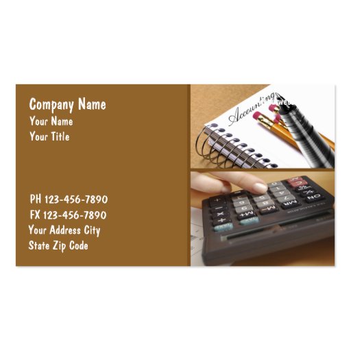 Accountant Business Cards (front side)