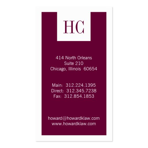 Accountant Business Cards (back side)