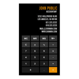 Accountant Calculator Business Cards