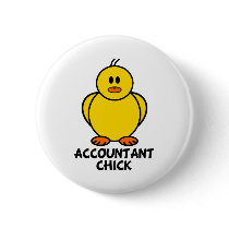 Accountant Chick Pinback Buttons
