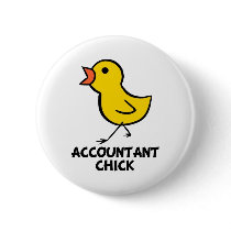 Accountant Chick buttons by chicktshirts8 Accountant Chick buttons