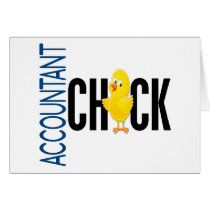 Accountant Chick Greeting Card