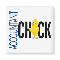 Accountant Chick magnets by professiongifts Accountant Chick magnets