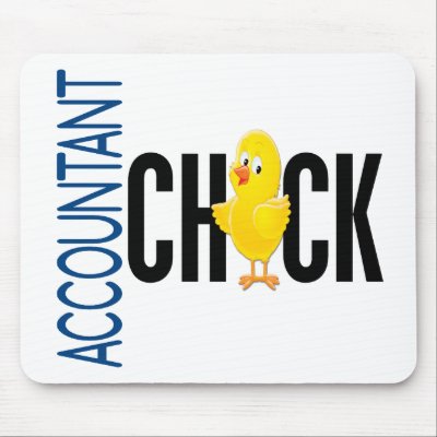 Accountant Chick Mouse Pads by professiongifts