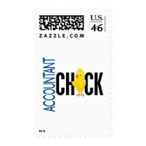 Accountant Chick Postage Stamps