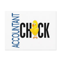 Accountant Chick Post Cards