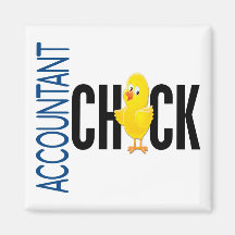 Accountant Chick Refrigerator Magnets