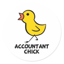 Accountant Chick stickers