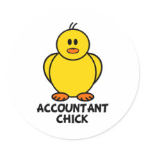 Accountant Chick Stickers