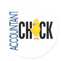 Accountant Chick Sticker