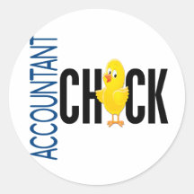 Accountant Chick Sticker