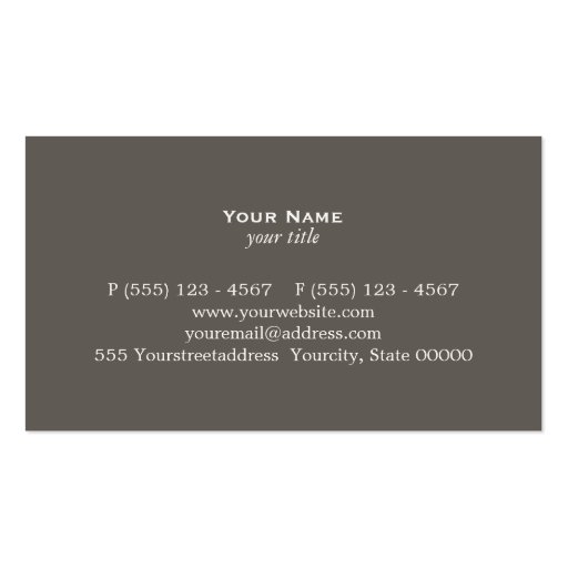 Accountant CPA Business Card (back side)