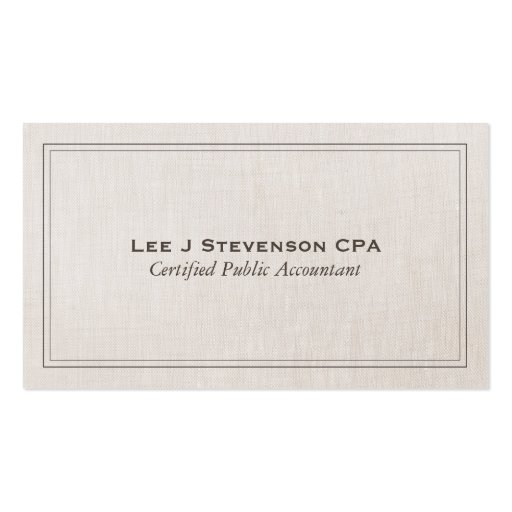 Accountant CPA Business Card (front side)