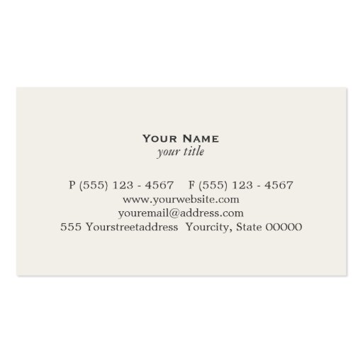 Accountant CPA Business Card (back side)