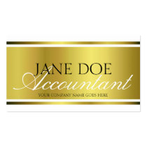 Accountant CPA Gold Metallic Script Business Cards