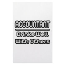 Accountant...Drinks Well With Others Personalized Stationery