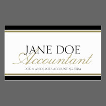 Accountant Gold Script business cards