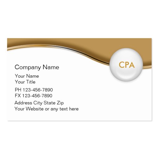 Accountant Indestructible Business Cards (front side)