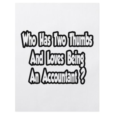 Accountant Joke...Two Thumbs Personalized Flyer by accountantshirts