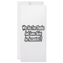 Accountant Joke...Two Thumbs Rack Card