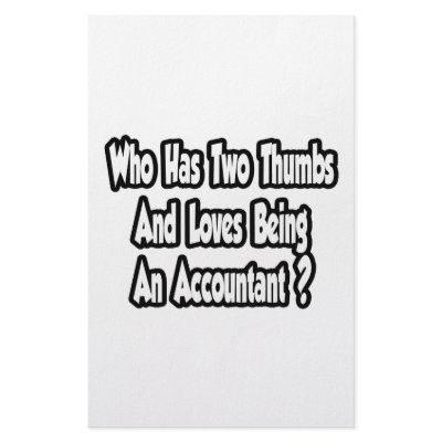 Accountant Joke...Two Thumbs Customized Stationery by accountantshirts