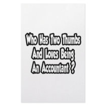 Accountant Joke...Two Thumbs Customized Stationery