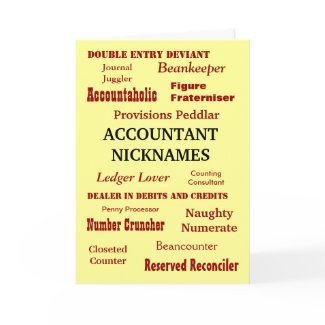 ACCOUNTANT NICKNAMES Congratulations card