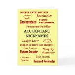 ACCOUNTANT NICKNAMES Congratulations Greeting Card