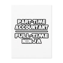 Accountant / Ninja postcards