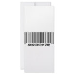 accountant on duty icon customized rack card