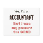 Accountant Powers Funny Office Humor Saying Post Card