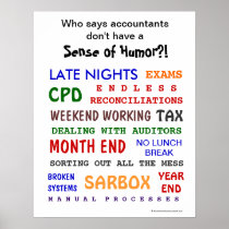 Accountant Sense of Humor Motivational Poster