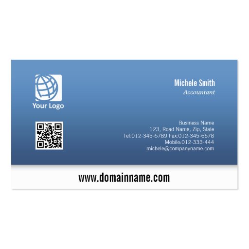 Accountant White Border Simple Business Card #10 (front side)