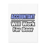Accountant...Will Work For Beer Postcards