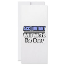 Accountant...Will Work For Beer Rack Card Template