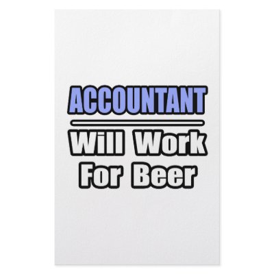 Accountant...Will Work For Beer Personalized Stationery by accountantshirts