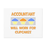 Accountant ... Will Work For Cupcakes Post Cards