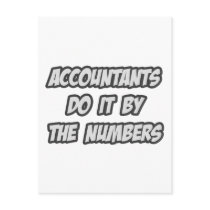 Accountants Do It By The Numbers Postcards