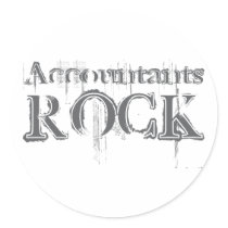 Accountants Rock Round Stickers