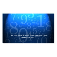 Accounting - Bookkeeping Business Card Blue