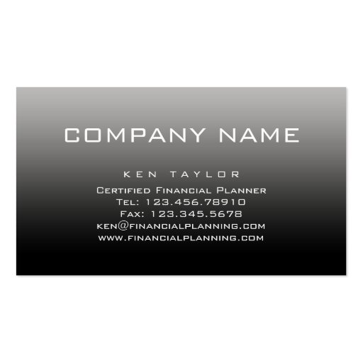Accounting - Bookkeeping Business Card Gray (back side)