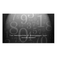 Accounting - Bookkeeping Business Card Gray