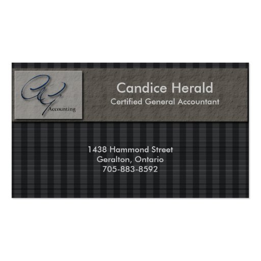 Accounting Business Card (front side)