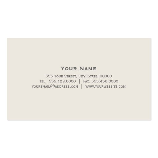 Accounting  Business Card (back side)