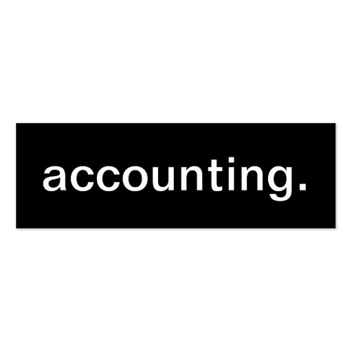 Accounting Business Card (front side)